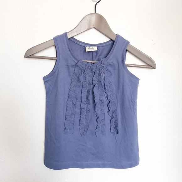 Mini Boden Other - Mini Boden Ruffle Sleeveless Top 5-6y Girls Youth Kids Blue